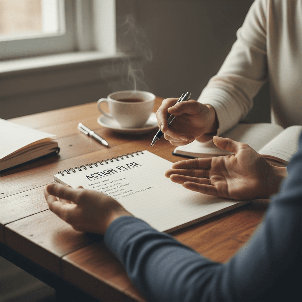 Coach and client in focused one-on-one session